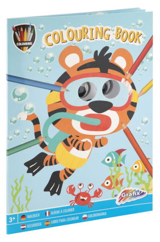 EduclassReseller - Carte de colorat cu ochisori (Bleu)