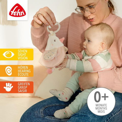 Carti bebelusi - Carticica din plus pentru bebelusi - Pasare pastel