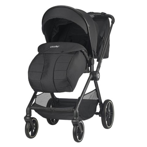 SmartBaby - Carucior modular 4in1 Coccolle Lissia Anthracite cu Scoica auto iSize Coccolle Knox Black si Baza isofix iSize Coccolle Knox
