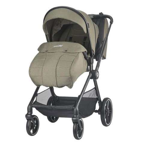 SmartBaby - Carucior modular 4in1 Coccolle Lissia Moss green cu Scoica auto iSize Coccolle Knox Black si Baza isofix iSize Coccolle Knox