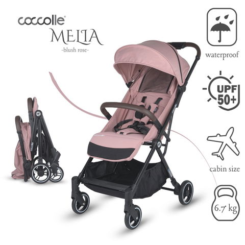 SmartBaby - Carucior sport cu pliere automata Coccolle Melia Blush Rose
