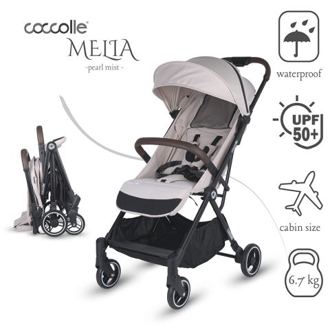 SmartBaby - Carucior sport cu pliere automata Coccolle Melia Pearl Mist