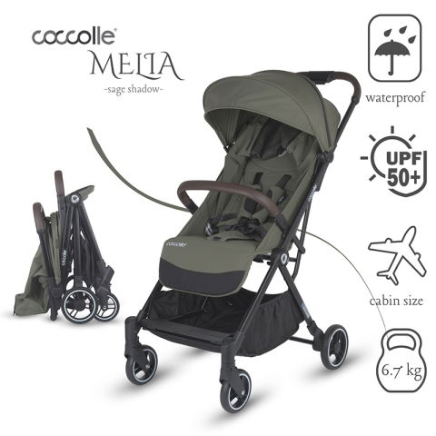 SmartBaby - Carucior sport cu pliere automata Coccolle Melia Sage Shadow