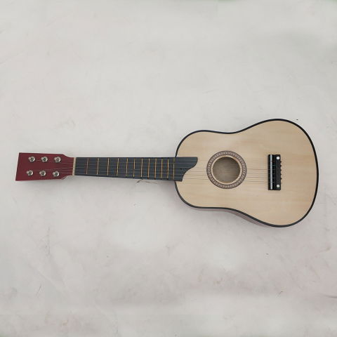 Jucarii Creative - Chitara pentru Copii, Flippy, din Lemn si Plastic, pentru Incepatori, 63.5 x 22 x 5.8 cm, Bej