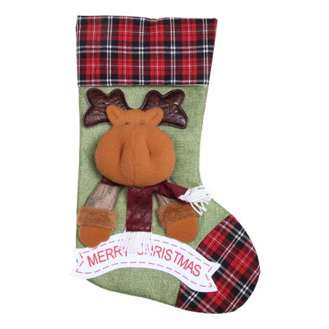 Best deals - Ciorap Cadouri, Flippy,cu model ren,verde, marimea 23x45 cm, textil, interior