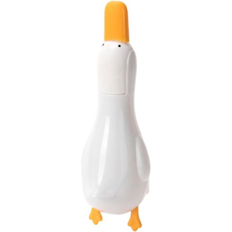 Articole pentru baie - Cleste Multifunctional, Flippy, 2in1, Cleste pentru Parul Cazut si Mini Racleta pentru Depuneri, din ABS, Model Rata, Alb