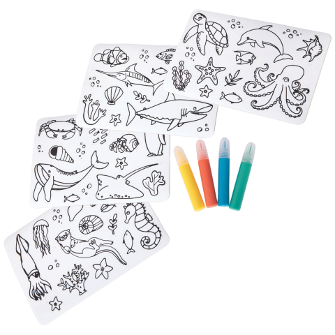 Jucarii arta si creativitate - Coloreaza abtibilduri - Lumvea acvatica