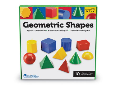 Jocuri matematice - Corpuri geometrice din plastic - 10 piese