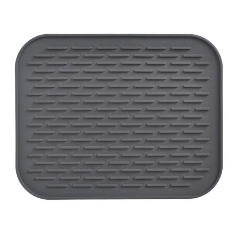 Accesorii Bucătărie - Covoras din Silicon pentru Scurgere Vase, Flippy, Uz Casnic, Rezistent la Temperaturi Ridicate, Izolator, 30x24 cm, Negru