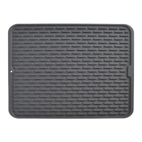 TeoMarket - Covoras din Silicon pentru Scurgere Vase, Flippy, Uz Casnic, Rezistent la Temperaturi Ridicate, Izolator, 43x32.5 cm, Negru