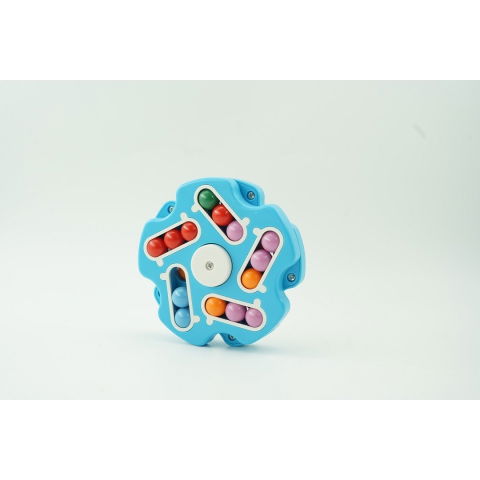 Jucarii Senzoriale, Fidget Toys - Cub magic interactiv, Magic Bean, jucarie antistres potrivit pentru copii si adulti, Stea, Albastru