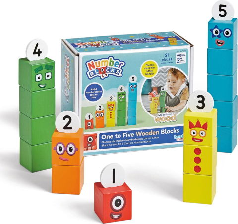 Seturi de construit - Cuburi din lemn Numberblocks - De la 1 la 5