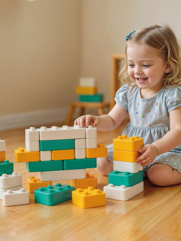 Seturi de construit - Cuburi gigant - Pastel (48 piese)