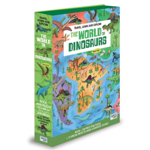Carti pentru copii - Cunoaste si exploreaza - Puzzle Lumea dinozaurilor (200 piese)