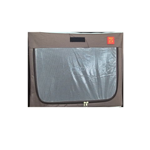 Articole pentru Animale - Cusca Animale pentru Uscare Blana, Flippy, din Textil, Fereastra Transparenta, 53 x 36 x 42 cm, Maro