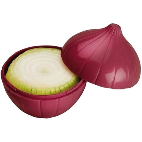 Organizatoare si Depozitare Bucatarie - Cutie Alimentara, Flippy, Model Ceapa, din Plastic, 11 x 11 x 12 cm, 500 ml, Rosu