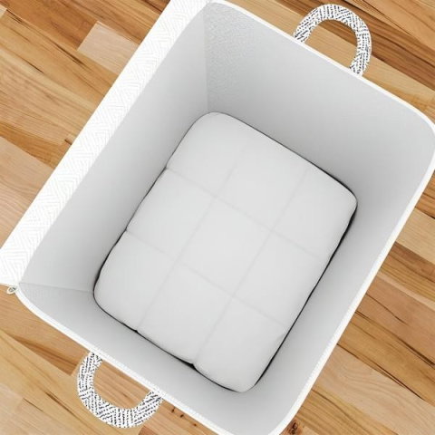 Best deals - Cutie de Depozitare cu Fermoar, Flippy, Pliabila, Maner Ranforsat, Fermoar Rezistent, pentru Haine, Paturi, Plapumi, Perne, Lenjerii de Pat, Jucarii, 61x50x71 cm, 210 Litri, Gri