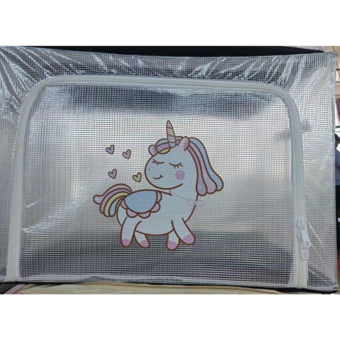 Cutii depozitare - Cutie de Depozitare, Flippy, pentru Camera Copiilor, 66L, din PVC, Model Unicorn, 50 x 40 x 33 cm, Transparent