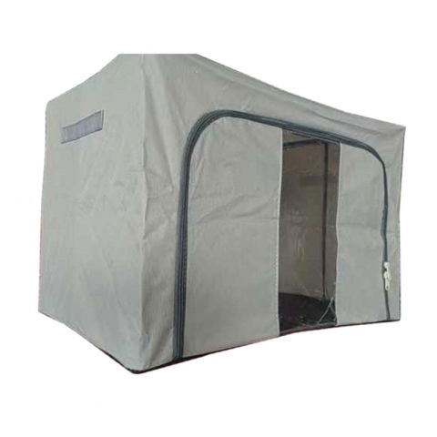 Cutii depozitare - Cutie de depozitare Pliabila, Flippy, Cadru Metalic, cu fermoar, 100 L, material Textil, 60 x 42 x 40 cm, suport de baza din plastic stabil, Gri deschis