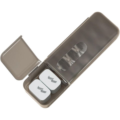 Cutii depozitare - Cutie Organizatoare pentru Cabluri, Flippy, din Plastic, 28 x 9 x 6 cm, Gri