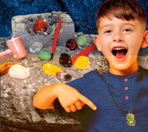 Experimente - Experimentele micului geniu - Colier cu piatra pretioasa