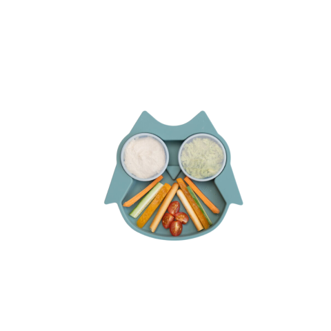 Accesorii hranire - Farfurie diversificare din silicon - Bufnita