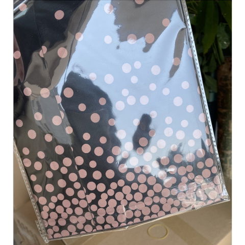 Fete Masa si Perdele Franjurate - Fata de Masa, Flippy, din PEVA, Imprimeu Buline Roz, 137 x 274 cm, Impermeabila, Fara Pete, Curatare Rapida, Negru