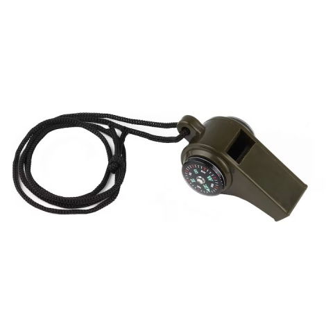 Pentru casa - Fluier 3in1, Flippy cu Busola si Termometru, pentru Drumetii, Negru