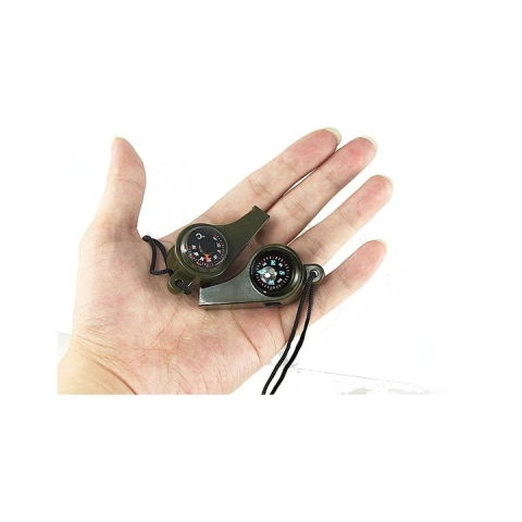 Pentru casa - Fluier 3in1, Flippy cu Busola si Termometru, pentru Drumetii, Negru