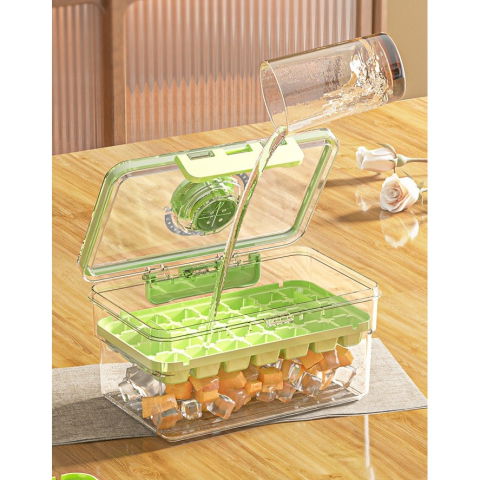 Pentru casa - Forma de Gheata, Flippy, Doua Straturi, Inchidere Etans, din PP+PET, 19 x 12 x 9.5 cm, Verde