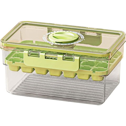 Pentru casa - Forma de Gheata, Flippy, un Strat, Inchidere Etans, din PP+PET, 19 x 12 x 9.5 cm, Verde