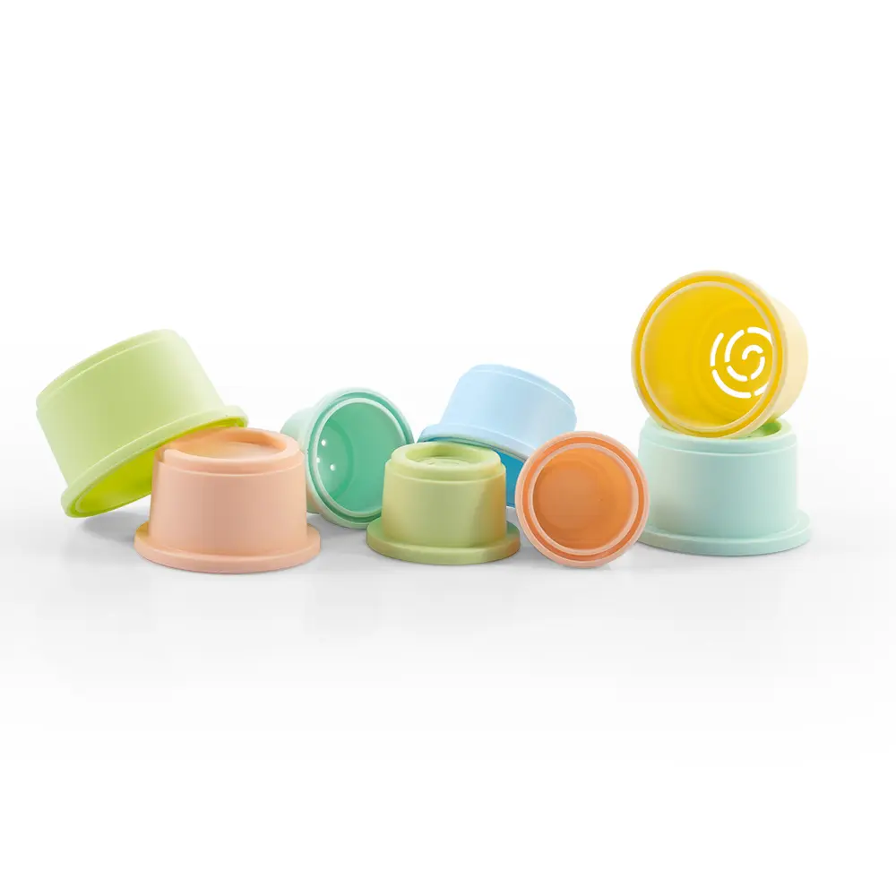 Jucarii indemanare - Galetuse suprapuse - Pastel (8 piese)