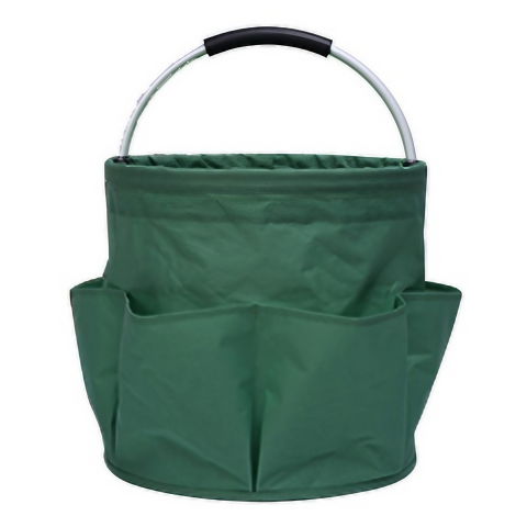 Corturi Evenimente si Articole Camping - Geanta Cos pentru Scule de 17L, Flippy, Buzunare Exterioare, Cos de Picnic Portabil, Cos pentru Plaja, Cos pentru Curatenie, din Material Oxford 600 D, 28 x 28 x 28 cm, Verde