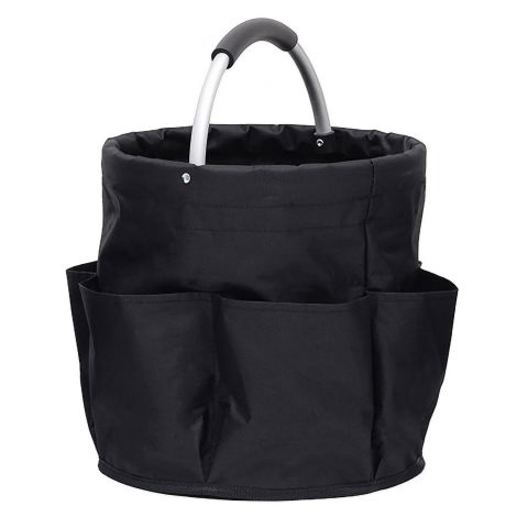 Corturi Evenimente si Articole Camping - Geanta Cos pentru Scule de 17L, Flippy, Buzunare Exterioare, Cos de Picnic Portabil, Cos pentru Plaja, Cos pentru Curatenie, din Material Oxford 600 D, 28 x 28 x 28 cm, Negru
