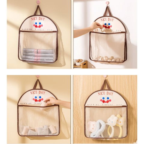 Cutii depozitare - Geanta de Depozitare, Flippy, Tip Saculet, de Agatat, Multifunctionala, din Plasa, 40 x 10 x 44 cm, Negru