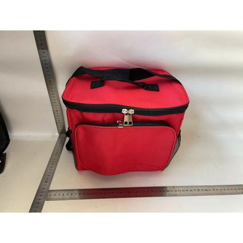 Genti Termoizolante Mancare - Geanta pentru Pranz, Flippy, Multifunctionala, Compartimentata, 2 Tipuri de Manere, Impermeabila, 26x24x17 cm, Rosu