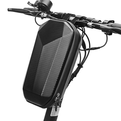 Accesorii biciclete - Geanta pentru Trotineta Electrica, Flippy, Hard Shell de 4 L, Geanta Frontala pentru Bicicleta, Impermiabila Rigida pentru Bicicleta, 30 x 15.5 x 13 cm, Negru