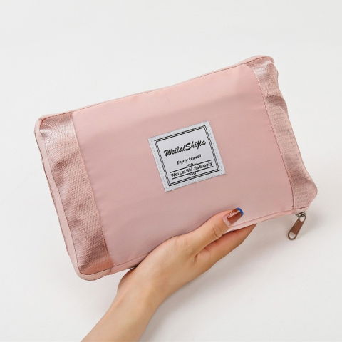 Articole si, Echipamente pentru Transport şi Ridicat - Geanta Pliabila, Flippy, pentru Voiaj, Buzunare Multiple, de Mana, Impermeabila, Material Textil, Capacitate 8 Kg, Dimensiune Deschisa 42x28x10 cm, Roz