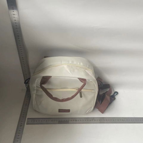 Genti Termoizolante Mancare - Geanta Termica pentru Pranz Flippy, Multifunctionala, Compartimentata, Impermeabila, 2 Tipuri de Manere, 26x14.3x21.2 cm, Crem