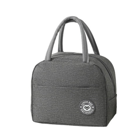 TeoMarket - Geanta Termica pentru Pranz, Flippy, Multifunctionala, Compartimentata, Impermeabila, cu Manere, Buzunar Exterior, 22x14x19 cm, Gri