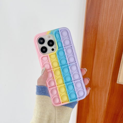 POP IT - Husa de protectie Flippy Pop It compatibila cu Apple iPhone 13,Model 8,Multicolor