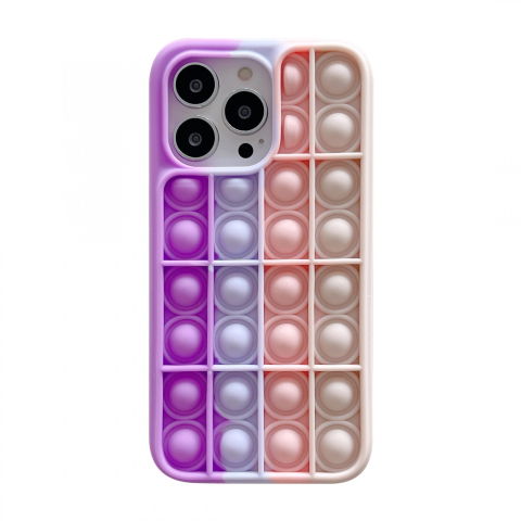 POP IT - Husa de protectie Flippy Pop It compatibila cu Apple iPhone 13 Pro Max,Model 2,Multicolor
