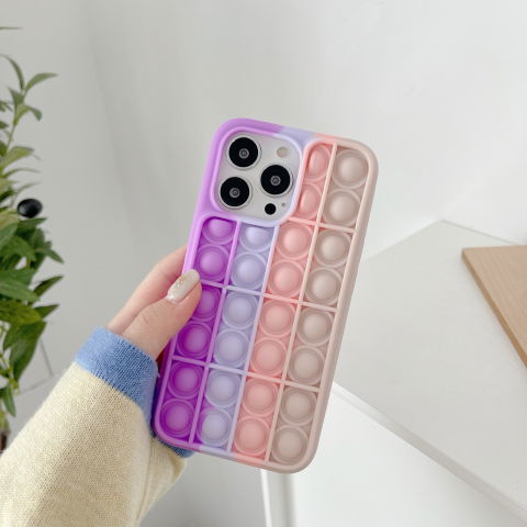 POP IT - Husa de protectie Flippy Pop It compatibila cu Apple iPhone 13 Pro,Model 2,Multicolor