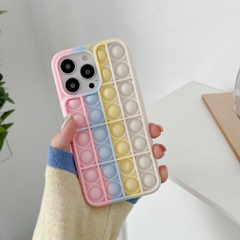 POP IT - Husa de protectie Flippy Pop It compatibila cu Apple iPhone 13 Pro,Model 5,Multicolor