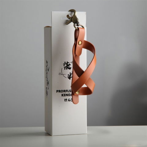 Accesorii Kendama - Husa pentru Kendama, Flippy, Husa de Depozitare pentru Kendama, din Piele Ecologica, Catarama cu Agatare pentru Transportare, Breloc 8, 12 x 6 cm, Maro deschis