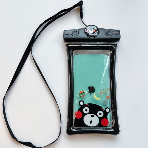 Mascot - Husa subacvatica Mascot Waterproof Flippy, Snowproof, Universala, cu Snur, pentru telefon sau documente, Bear, Negru
