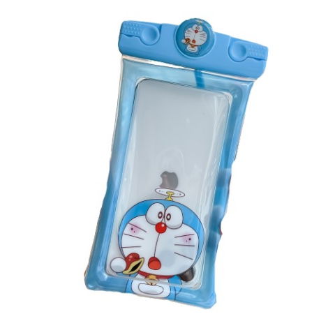 Mascot - Husa subacvatica Mascot Waterproof Flippy, Snowproof, Universala, cu Snur, pentru telefon sau documente, Cat, Bleu