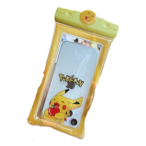 Mascot - Husa subacvatica Mascot Waterproof Flippy, Snowproof, Universala, cu Snur, pentru telefon sau documente, Pika, Galben