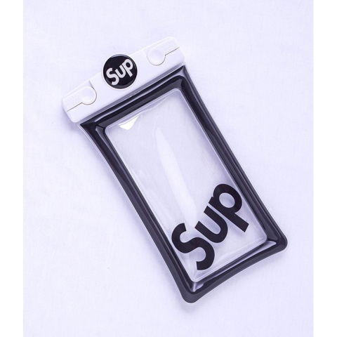 Mascot - Husa subacvatica Mascot Waterproof Flippy, Snowproof, Universala, cu Snur, pentru telefon sau documente, Sup, Alb-Negru