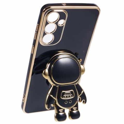 Pentru casa - Husa Telefon 2in1, Flippy, Compatibila Samsung Galaxy S23, Carcasa TPU cu Suport Inclus Tip Astronaut, Protectie Camere, Negru